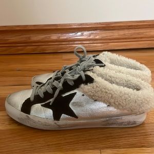 GOLDEN GOOSE superstar sabot-style sneakers with shearling lining